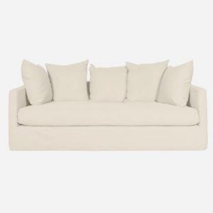 Linen slipcover sofa