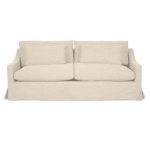 Hamptons Slip Cover Sofa 2 Seater NATURAL