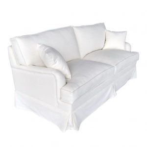 White Hamptons linen sofa