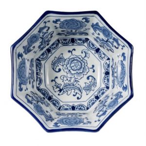 Blu& White China Fruit Bowl