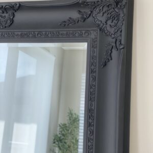 Black leaner wall mirror