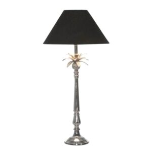 Pineapple lamp black linen shade