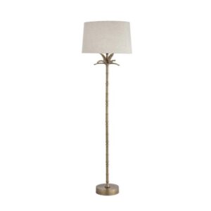 Floor lamp bronze and linen