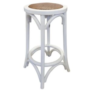 White wooden barstool