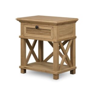 Oak wood natural wood bedside table