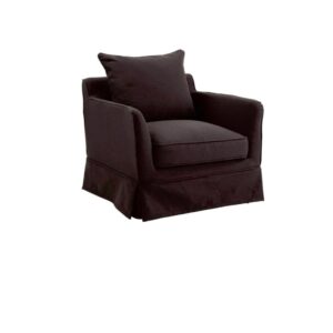 Charcoal slip cover chair