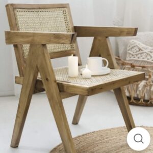 Coastal natural wood chair