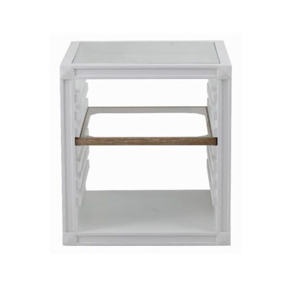 Hamptons White Cube Side Table Coastal At Home