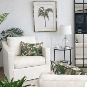 Ivory Slipcover Arm Chair