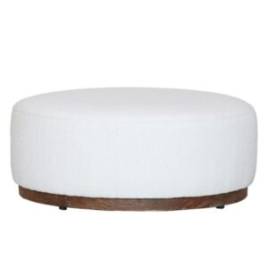 Round Boucle ottoman