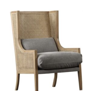 Mason Oak and rattan arm chair